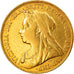 Monnaie, Grande-Bretagne, Victoria, Sovereign, 1898, TTB, Or, KM:785