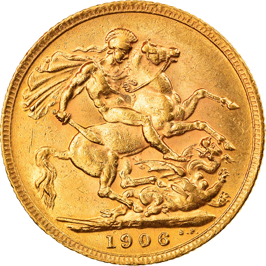 Monnaie, Grande-Bretagne, Edward VII, Sovereign, 1906, TTB+, Or, KM:805