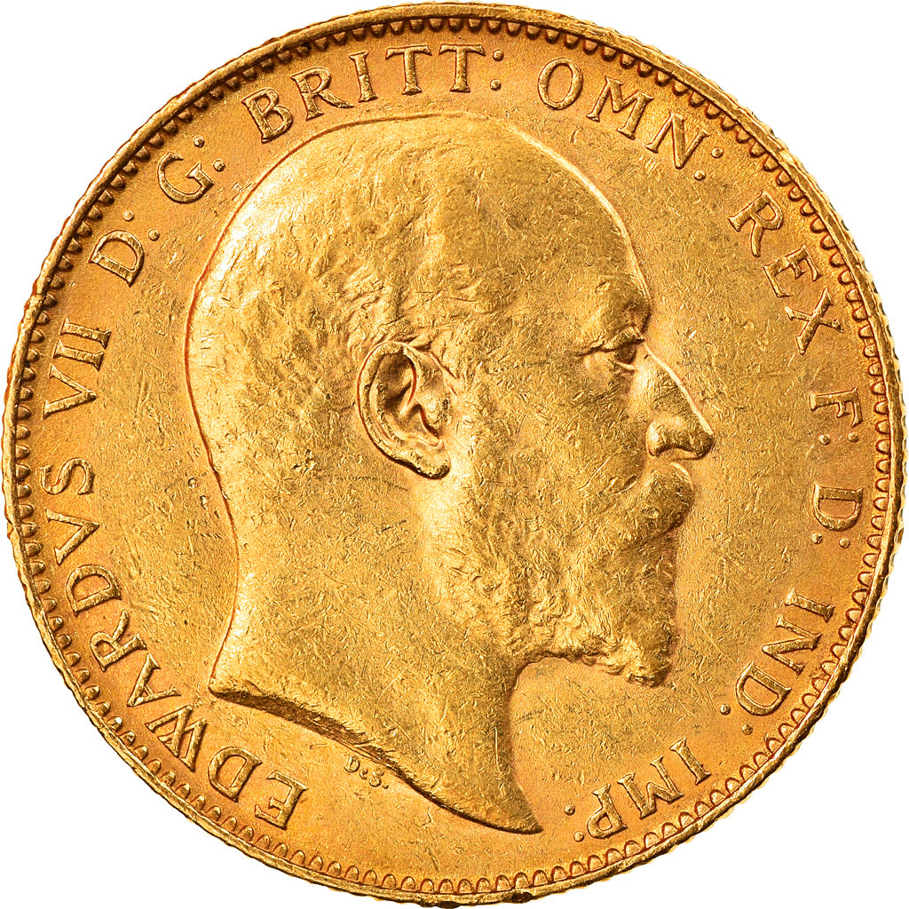 Coin, Australia, Edward VII, Sovereign, 1904, Perth, AU(50-53), Gold, KM:15