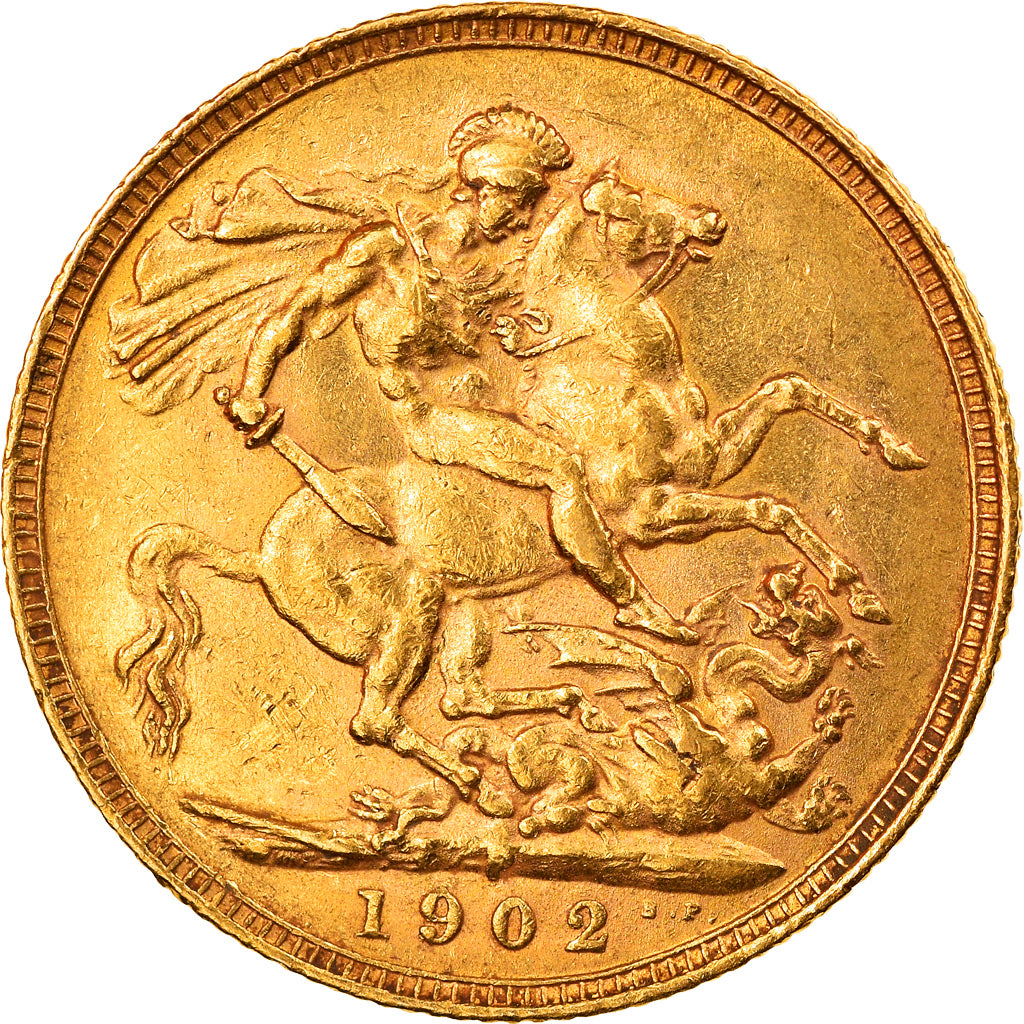 Moeda, Austrália, Edward VII, Sovereign, 1902, Perth, AU(50-53), Dourado, KM:15