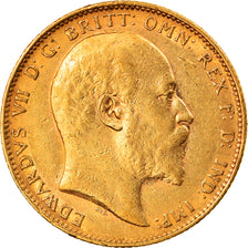 Monnaie, Australie, Edward VII, Sovereign, 1902, Melbourne, TTB+, Or, KM:15