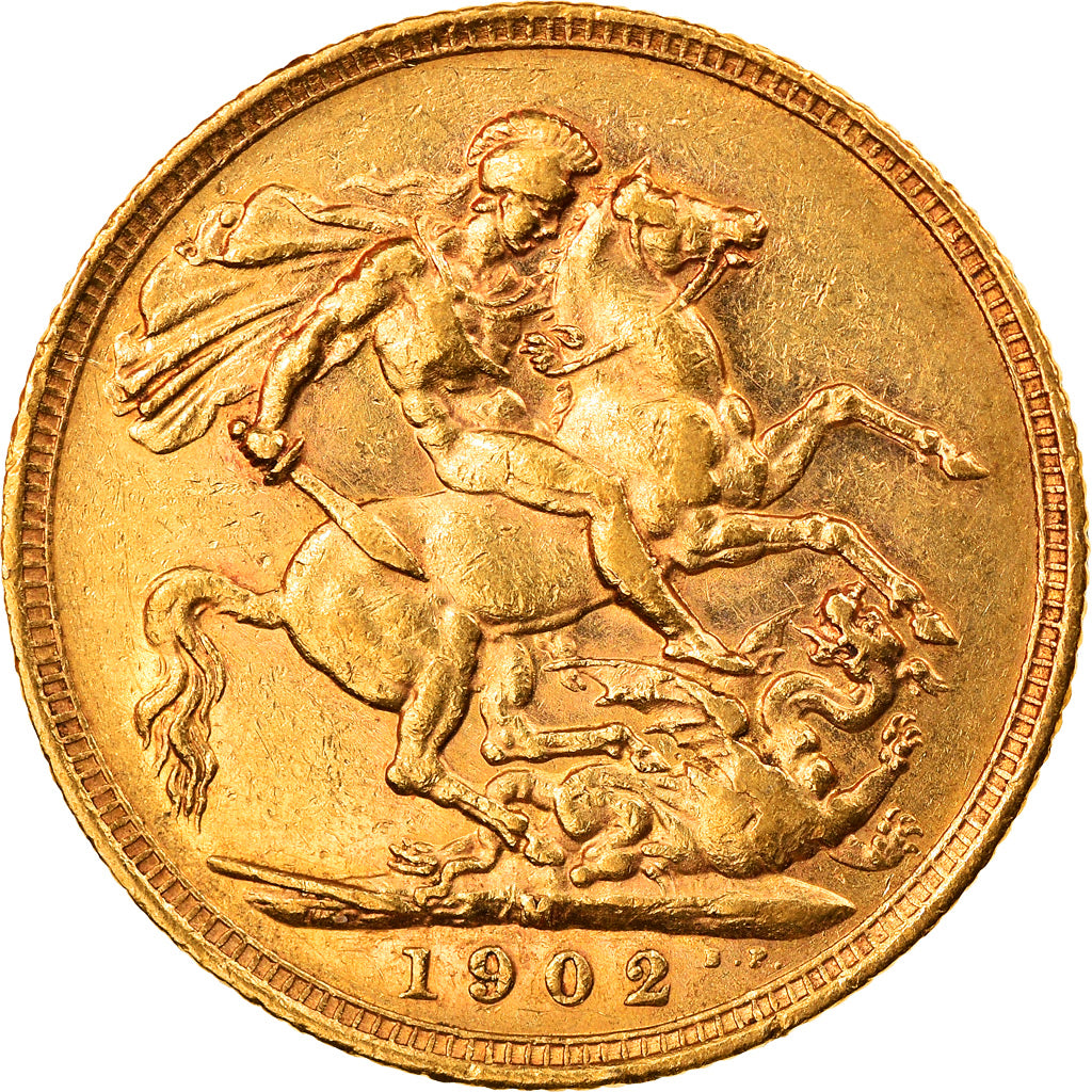 Monnaie, Australie, Edward VII, Sovereign, 1902, Melbourne, TTB+, Or, KM:15