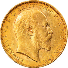 Coin, Australia, Edward VII, Sovereign, 1902, Melbourne, AU(50-53), Gold, KM:15