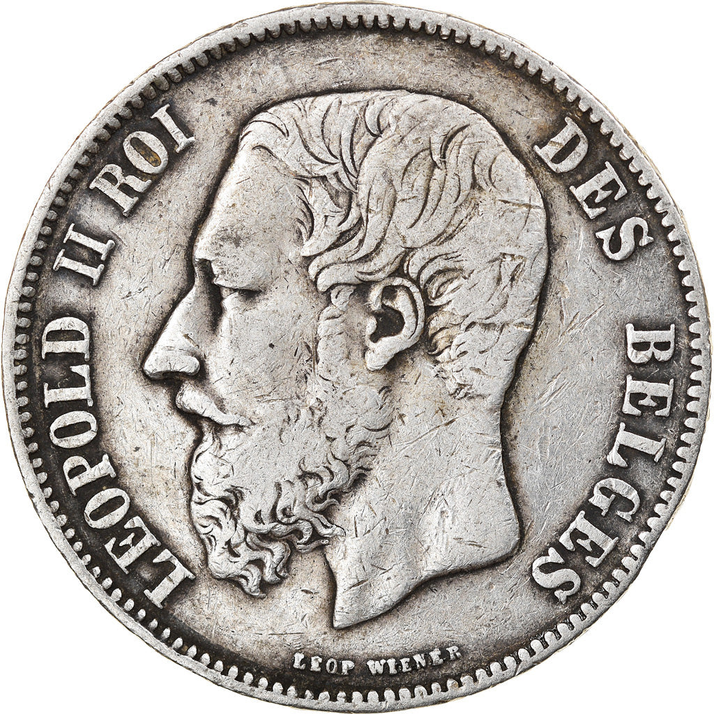Monnaie, Belgique, Leopold II, 5 Francs, 5 Frank, 1869, TB+, Argent, KM:24