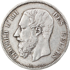 Coin, Belgium, Leopold II, 5 Francs, 5 Frank, 1870, VF(30-35), Silver, KM:24