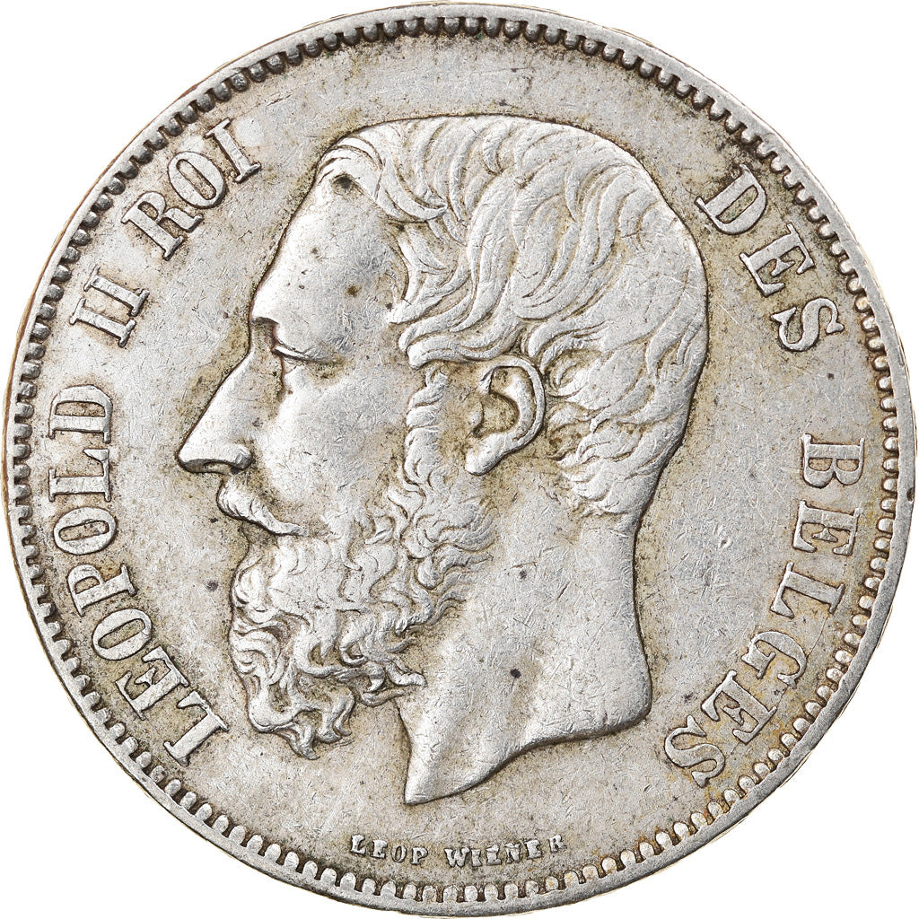 Coin, Belgium, Leopold II, 5 Francs, 5 Frank, 1870, VF(30-35), Silver, KM:24