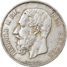 Coin, Belgium, Leopold II, 5 Francs, 5 Frank, 1870, VF(30-35), Silver, KM:24