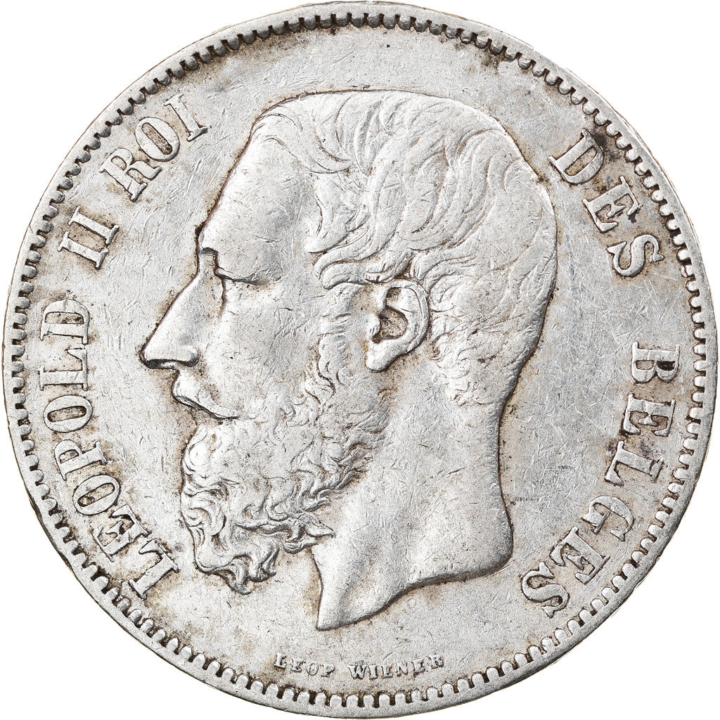 Coin, Belgium, Leopold II, 5 Francs, 5 Frank, 1870, VF(30-35), Silver, KM:24