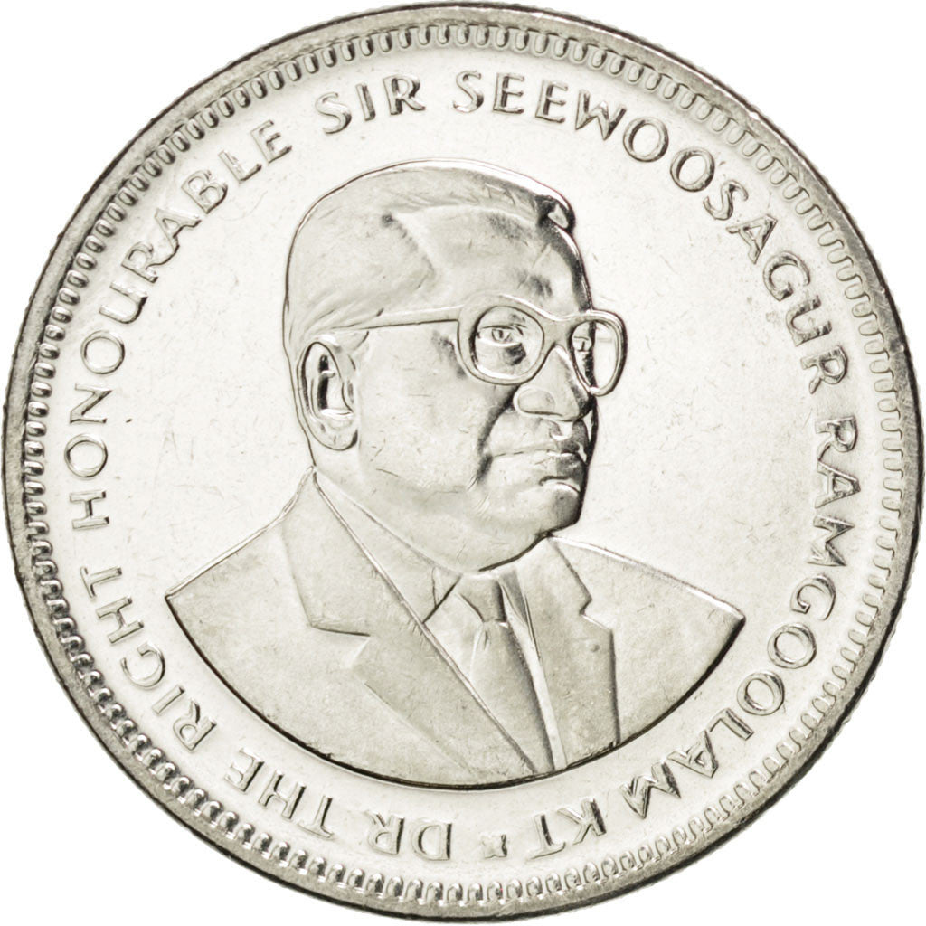 MAURITIUS, 1/2 Rupee, 2007, KM #54, MS(63), Nickel Plated Steel, 23.6, 5.77