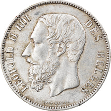 Coin, Belgium, Leopold II, 5 Francs, 5 Frank, 1871, VF(30-35), Silver, KM:24