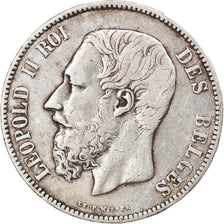 Coin, Belgium, Leopold II, 5 Francs, 5 Frank, 1874, VF(30-35), Silver, KM:24