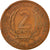 Monnaie, Etats des caraibes orientales, Elizabeth II, 2 Cents, 1955, TB+