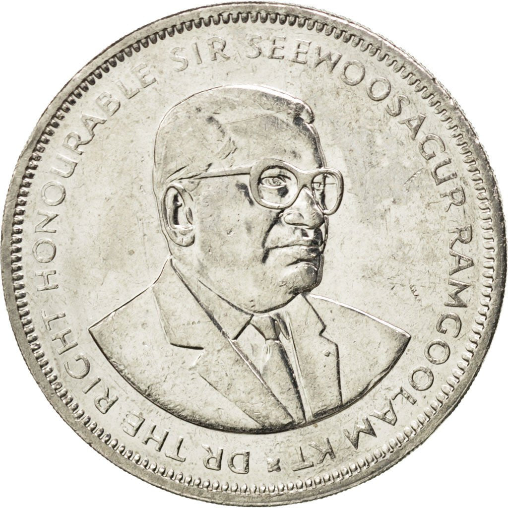 MAURITIUS, 5 Rupees, 2010, KM #56, MS(63), Copper-Nickel, 31, 12.47