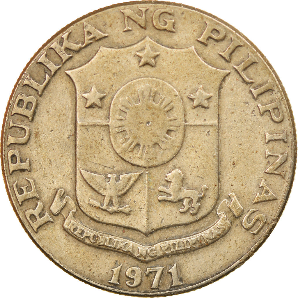 Coin, Philippines, 50 Sentimos, 1971, EF(40-45), Copper-Nickel-Zinc, KM:200