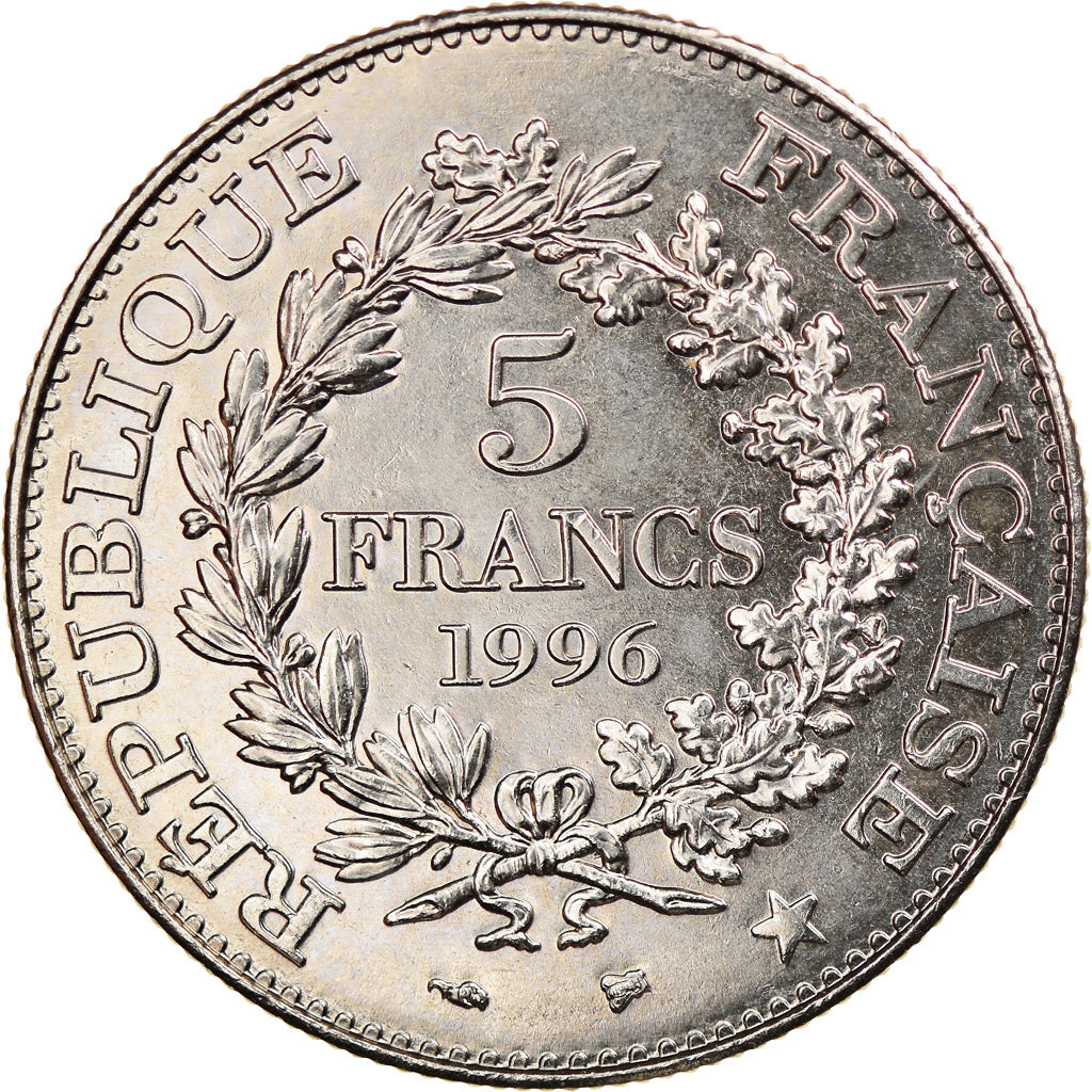 Moneta, Francia, Hercule, 5 Francs, 1996, Paris, SPL-, Nichel, KM:1155