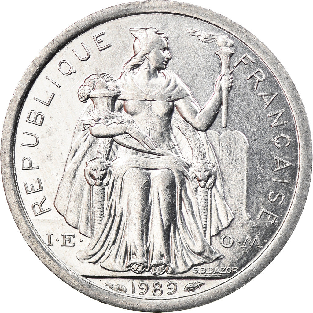 Monnaie, French Polynesia, Franc, 1989, Paris, SUP, Aluminium, KM:11