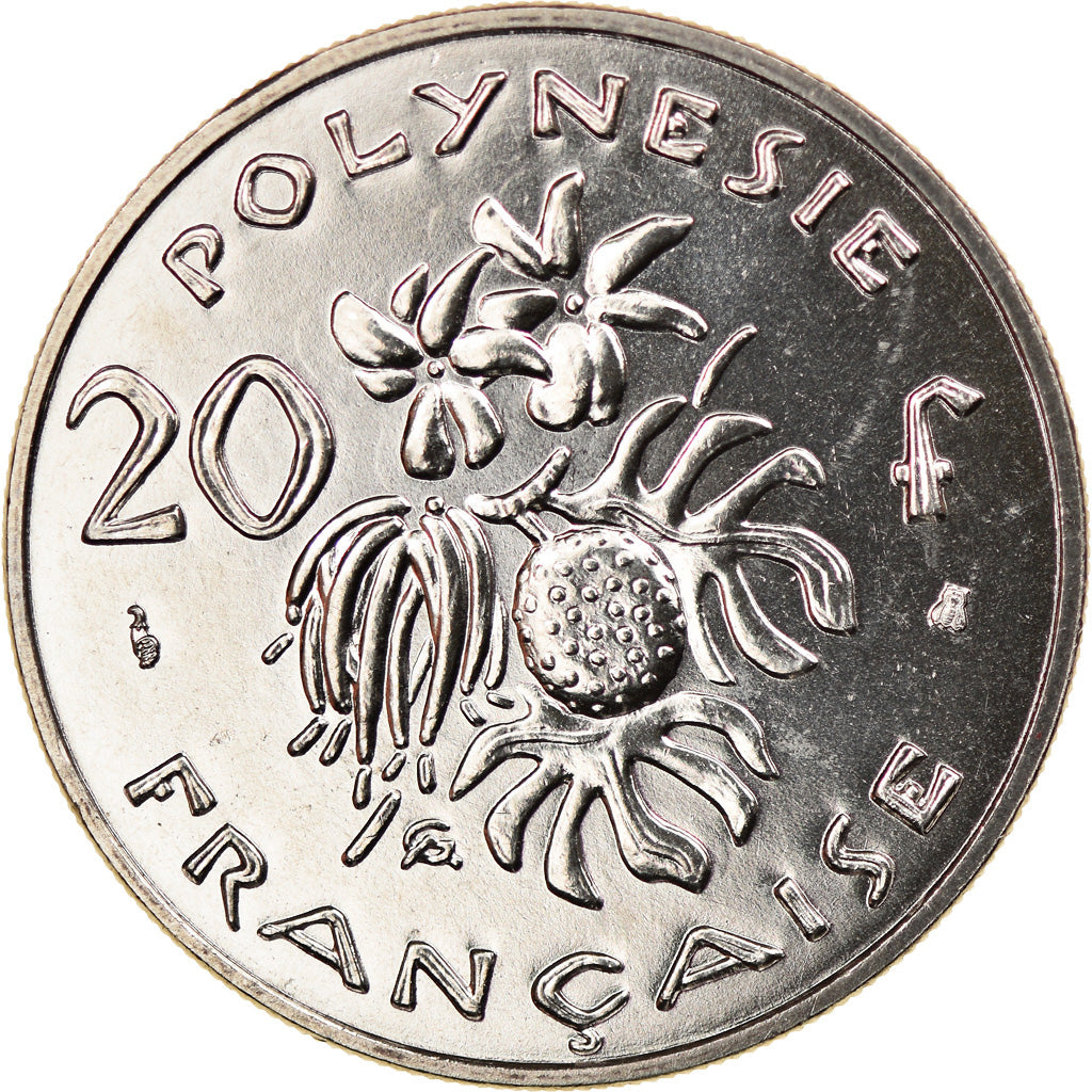 Coin, French Polynesia, 20 Francs, 1996, Paris, MS(60-62), Nickel, KM:9