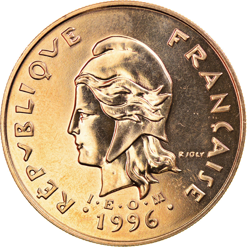 Coin, French Polynesia, 100 Francs, 1996, Paris, MS(60-62), Nickel-Bronze
