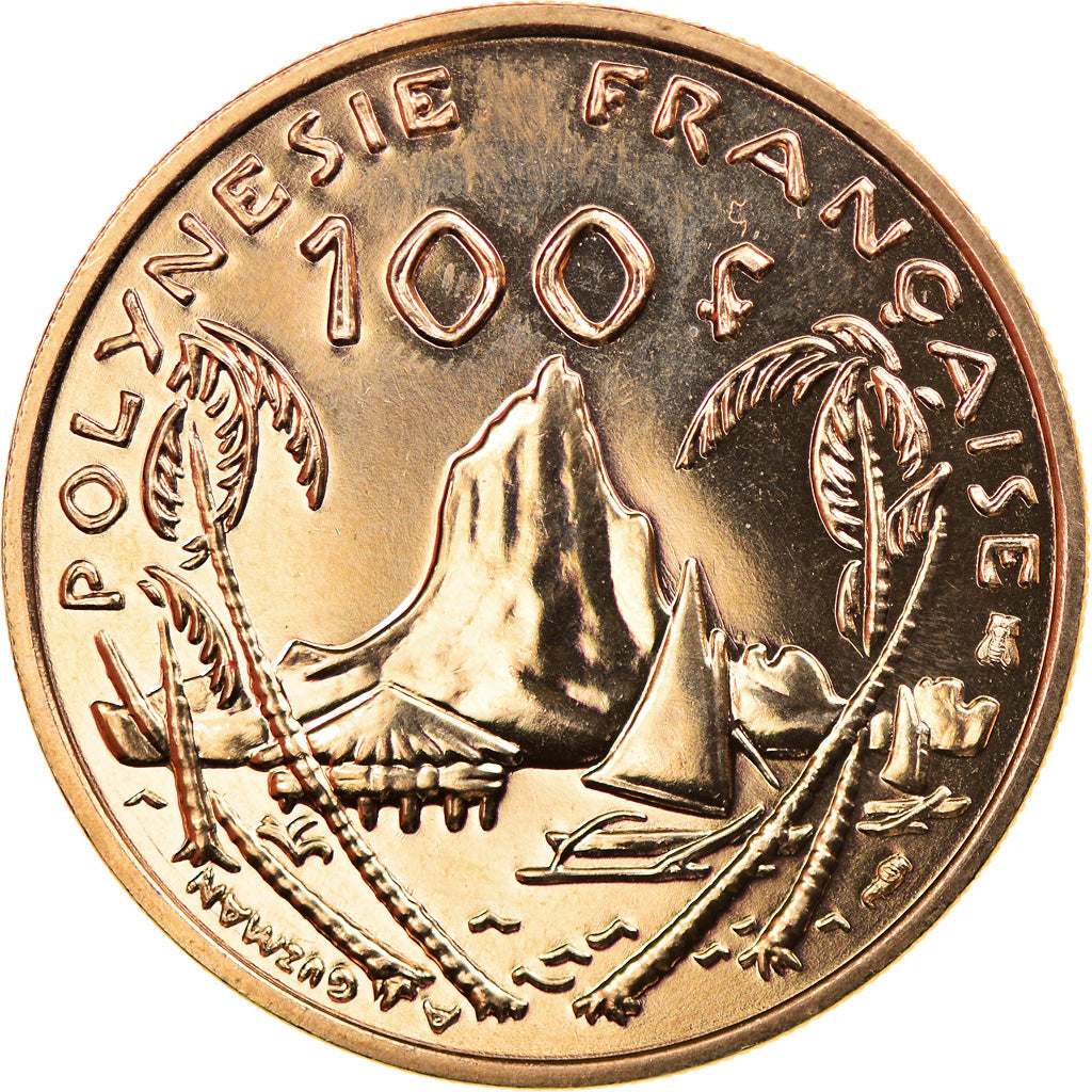 Coin, French Polynesia, 100 Francs, 1996, Paris, MS(60-62), Nickel-Bronze