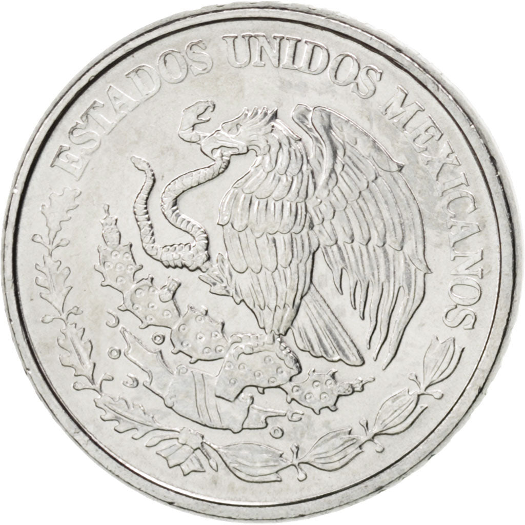 MEXICO, 20 Centavos, 2011, Mexico City, KM #935, MS(63), Stainless Steel, 15.3,.