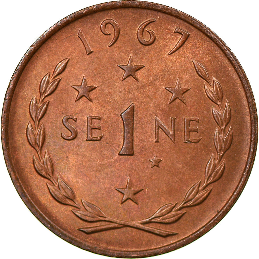 Coin, Samoa, Sene, 1967, AU(55-58), Bronze, KM:1