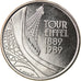 Coin, France, Tour Eiffel, 5 Francs, 1989, Paris, MS(65-70), Nickel, KM:968