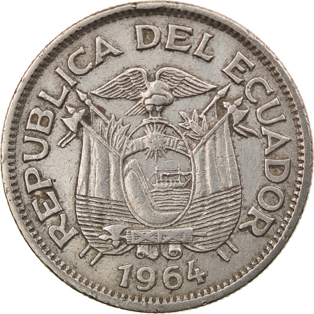 Munten, Ecuador, Sucre, Un, 1964, ZF, Nickel Clad Steel, KM:78b