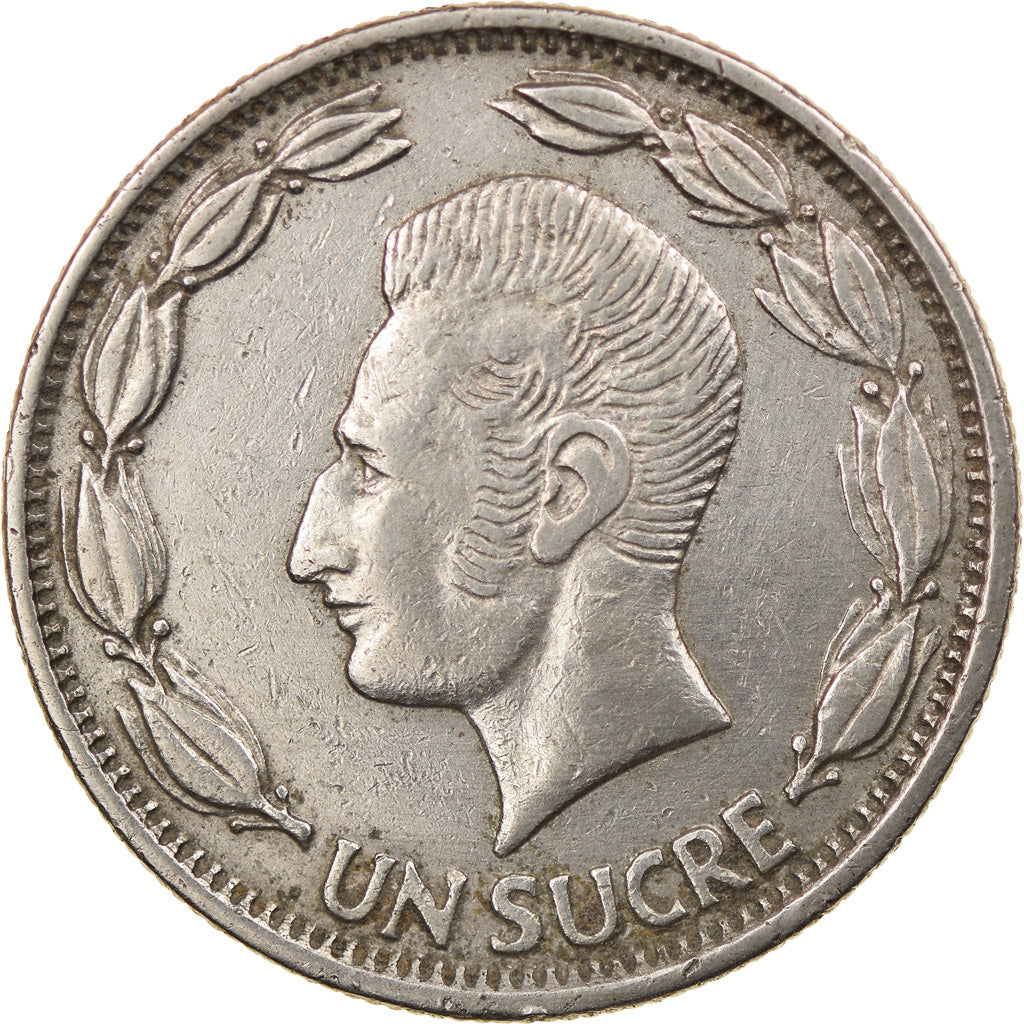 Munten, Ecuador, Sucre, Un, 1964, ZF, Nickel Clad Steel, KM:78b