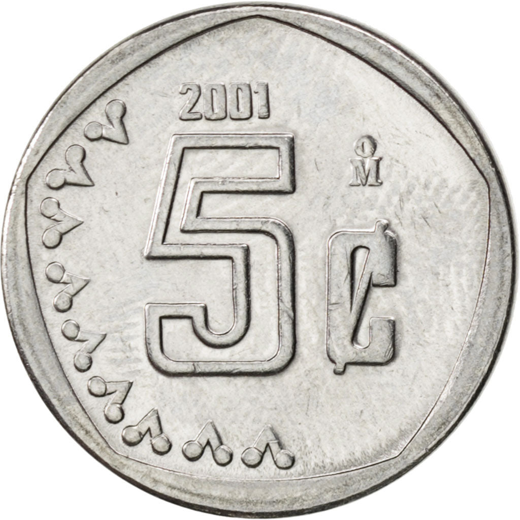 Mexique, République, 5 Centavos 2001, KM 546