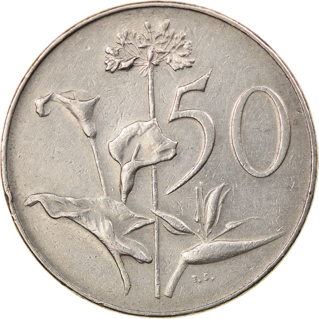 Coin, South Africa, 50 Cents, 1968, EF(40-45), Nickel, KM:79.1