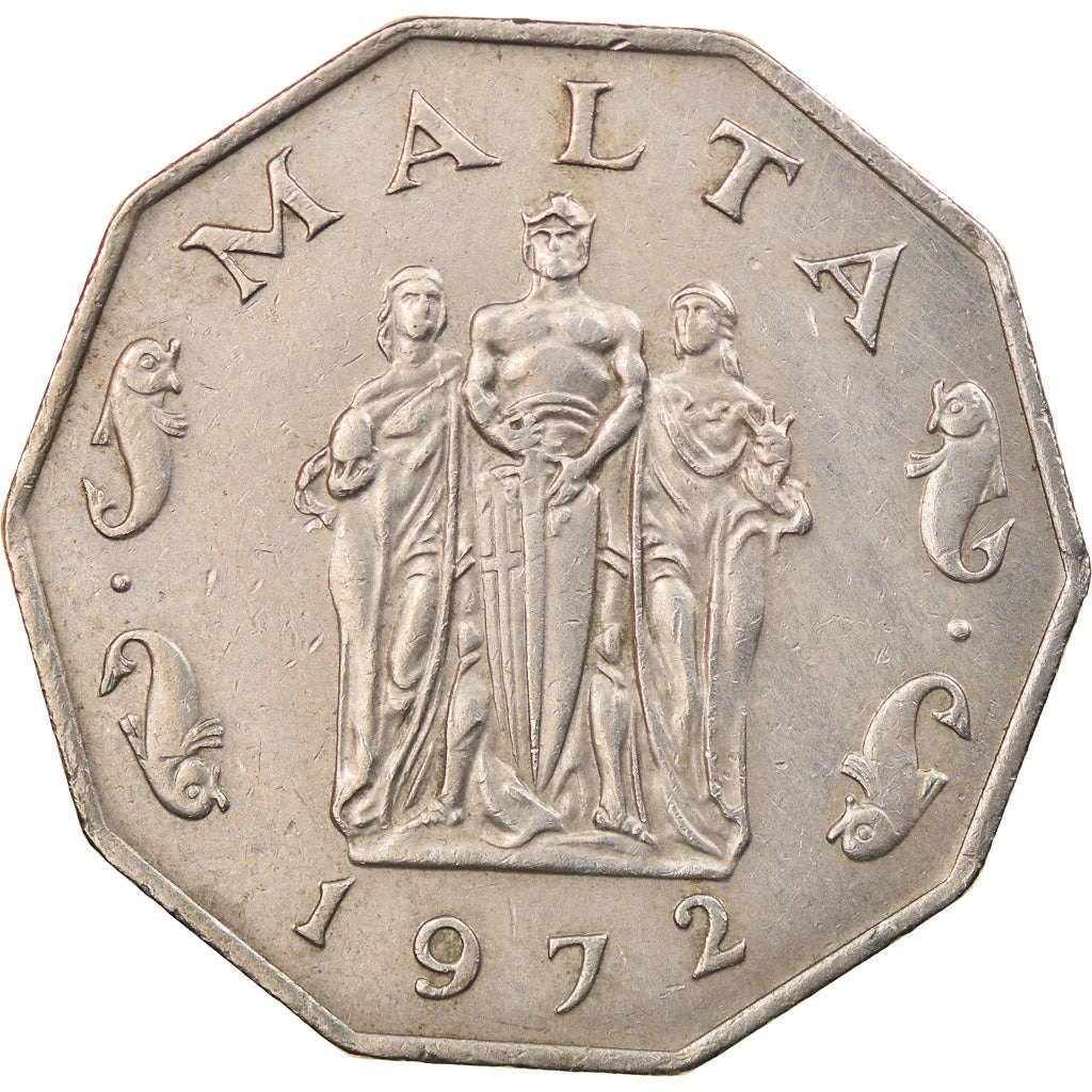 Monnaie, Malte, 50 Cents, 1972, British Royal Mint, TTB, Copper-nickel, KM:12