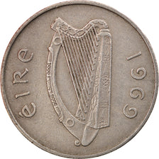 Munten, Ierland, Shilling, 1969, ZF, Copper-nickel, KM:6
