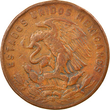 Moneda, México, 20 Centavos, 1956, Mexico City, BC+, Bronce, KM:440