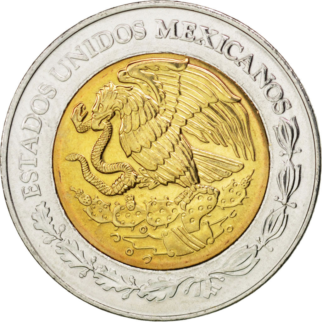 Coin, Mexico, 2 Pesos, 2008, MS(63), Bi-Metallic, KM:604