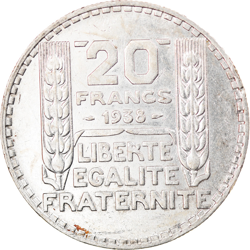 Münze, Frankreich, Turin, 20 Francs, 1938, Paris, SS+, Silber, KM:879