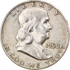 Münze, Vereinigte Staaten, Half Dollar, 1958, Denver, SS+, Silber, KM:199