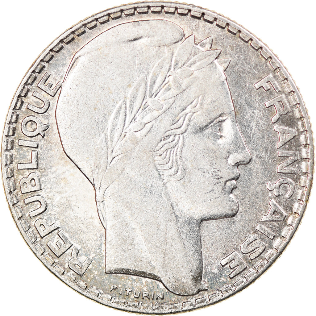 Coin, France, Turin, 10 Francs, 1938, Paris, EF(40-45), Silver, KM:878