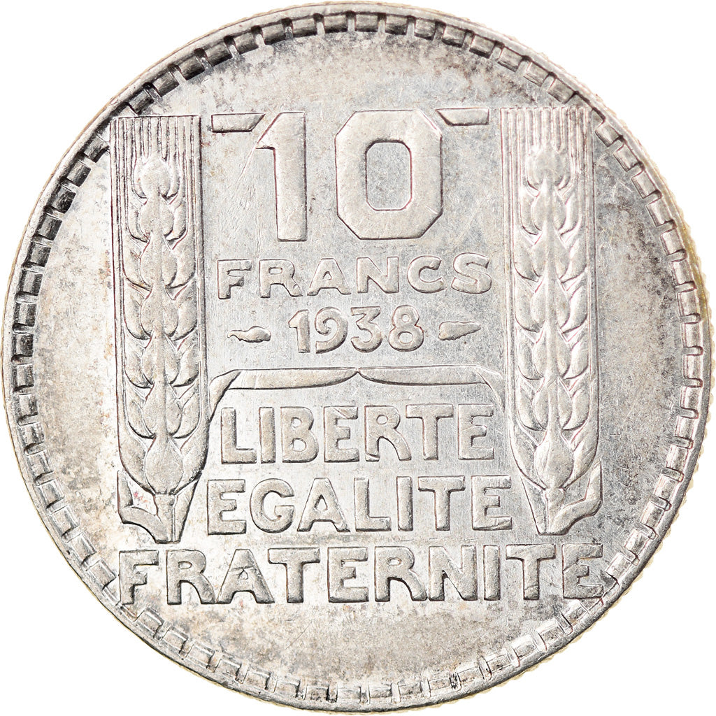 Coin, France, Turin, 10 Francs, 1938, Paris, EF(40-45), Silver, KM:878