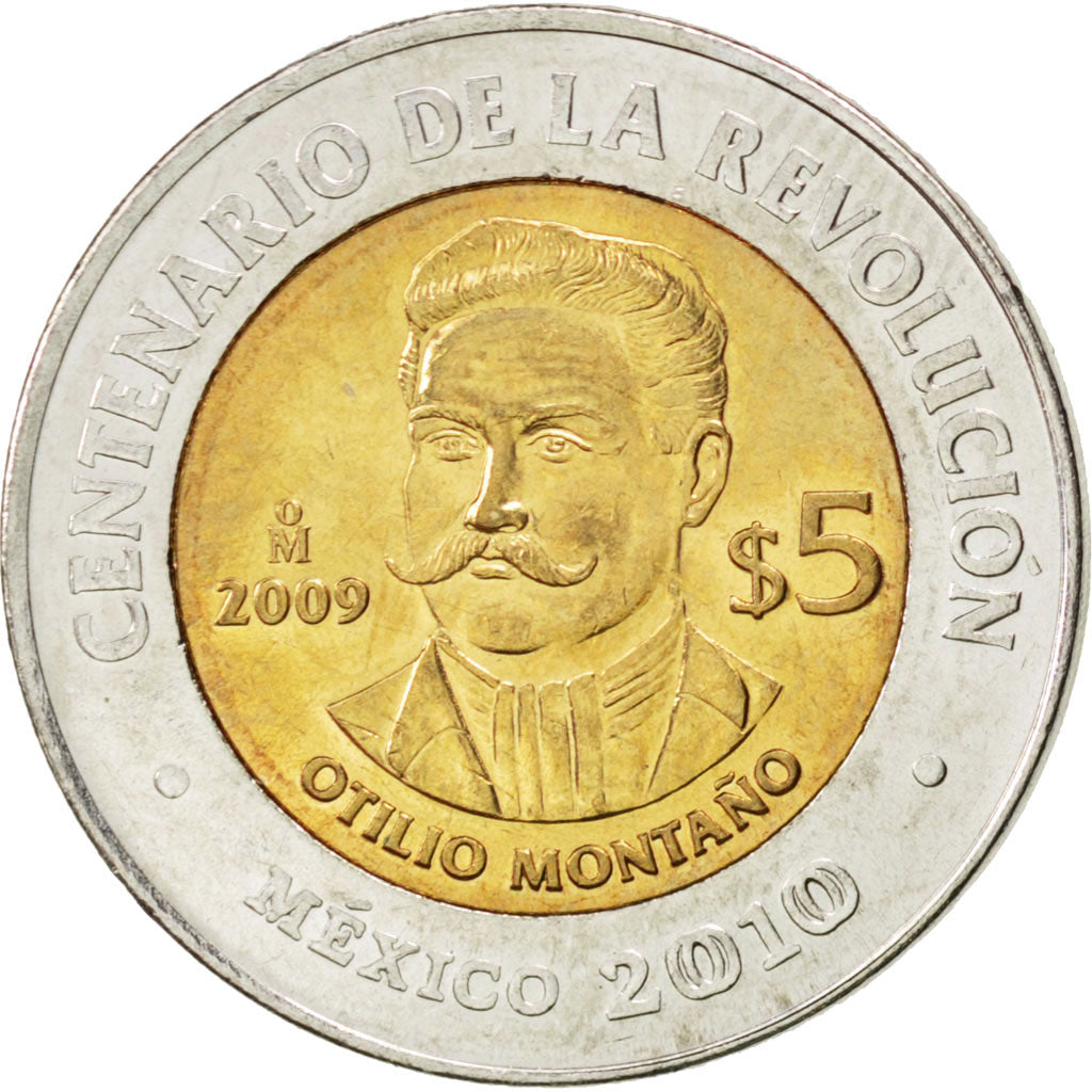 Coin, Mexico, 5 Pesos, 2009, MS(63), Bi-Metallic, KM:917