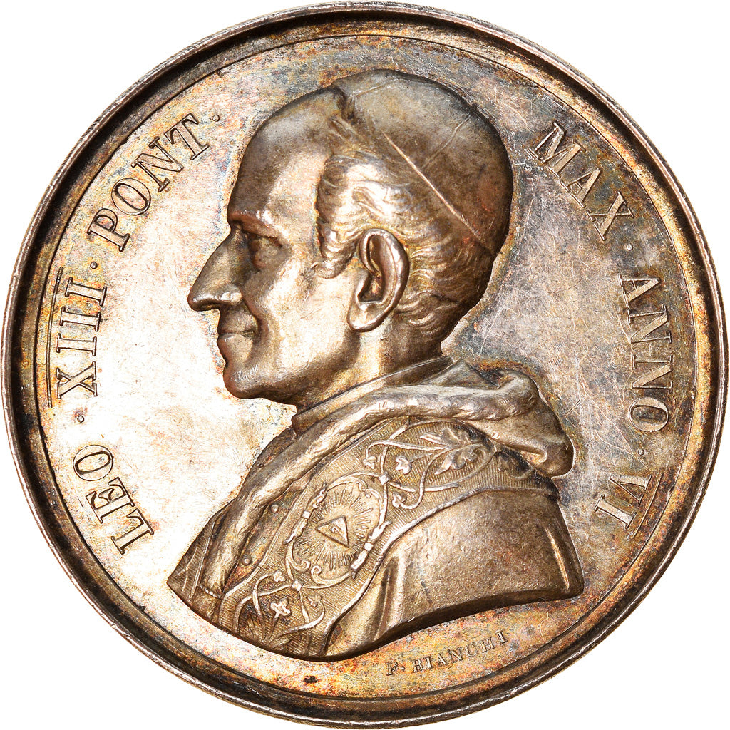 Vatican, Medal, Papal, Léon XIII, Religions & beliefs, 1883, Bianchi
