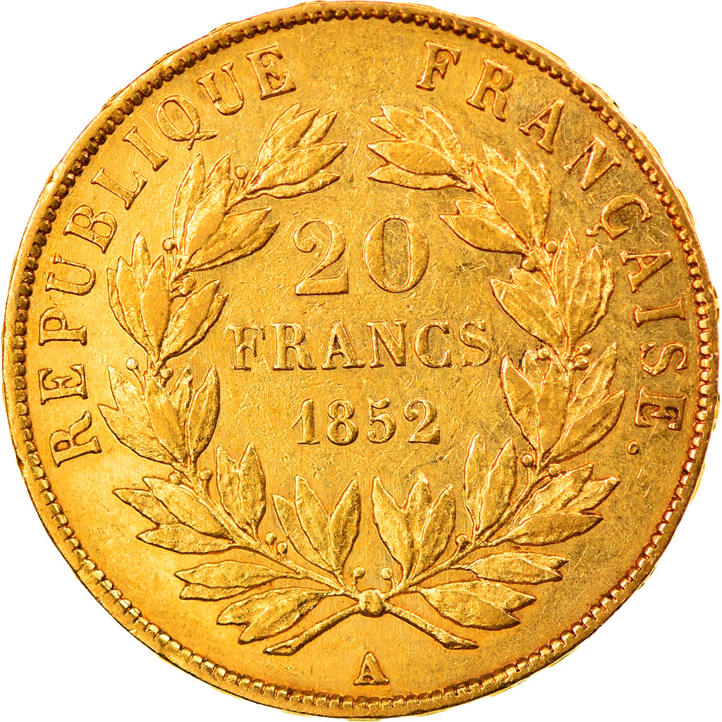 Münze, Frankreich, Louis Napoleon, 20 Francs, 1852, Paris, SS+, Gold, KM:774
