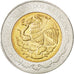 Coin, Mexico, 5 Pesos, 2009, MS(63), Bi-Metallic, KM:918