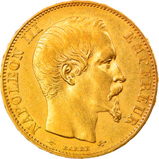 Moeda, França, Napoleon III, 20 Francs, 1858, Paris, AU(50-53), Dourado