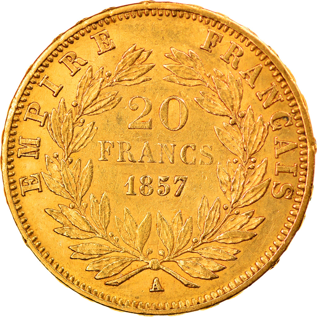 Monnaie, France, Napoléon III, 20 Francs, 1857, Paris, TTB, Or, Gadoury:1061