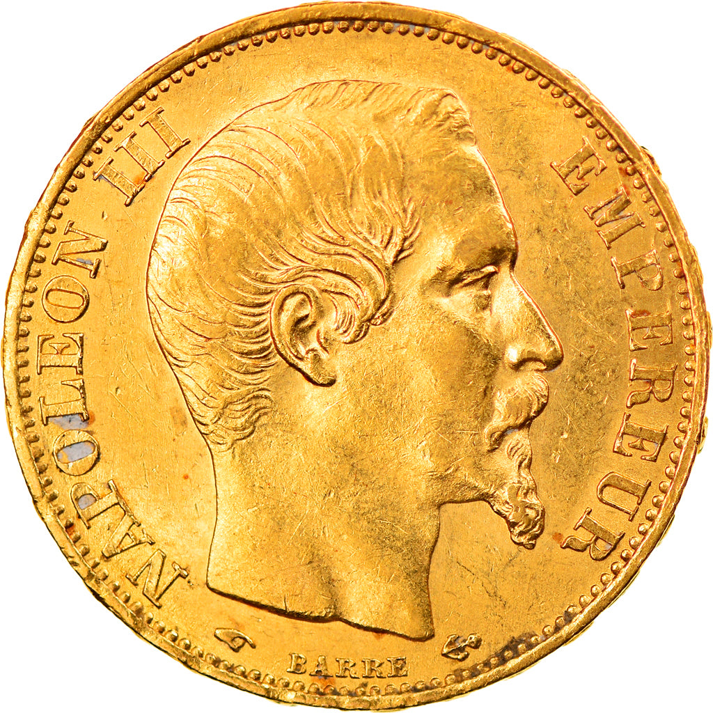 Coin, France, Napoléon III, 20 Francs, 1860/50, Paris, AU(50-53), Gold