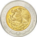 Coin, Mexico, 5 Pesos, 2009, MS(63), Bi-Metallic, KM:919