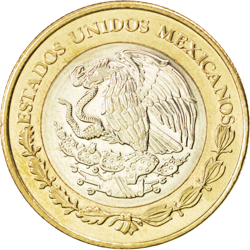 Coin, Mexico, 10 Pesos, 2012, MS(63), Bi-Metallic, KM:956