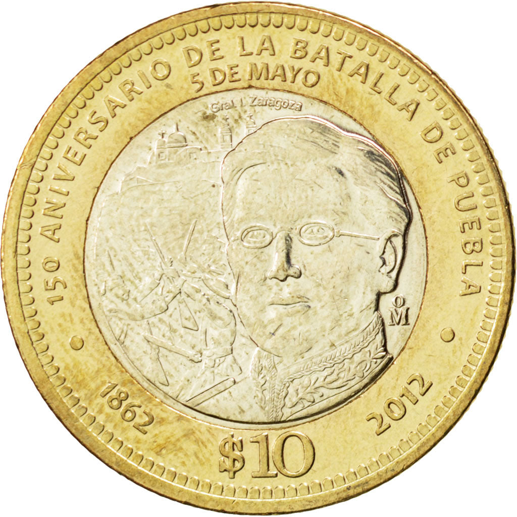 Coin, Mexico, 10 Pesos, 2012, MS(63), Bi-Metallic, KM:956