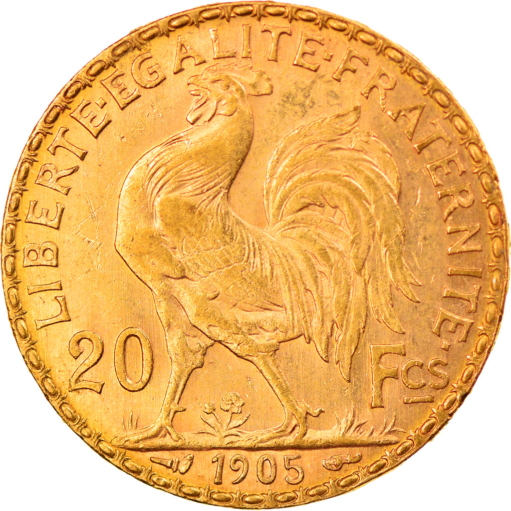 Munten, Frankrijk, Marianne, 20 Francs, 1905, Paris, ZF+, Goud, KM:847