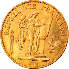 Moneta, Francja, Génie, 20 Francs, 1875, Paris, AU(55-58), Złoto, KM:825
